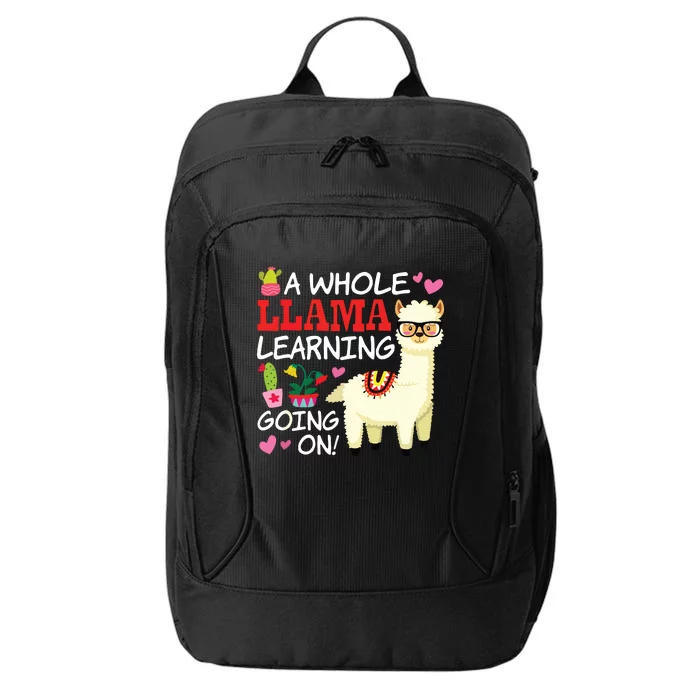 Llama Learning Teachers Students Alpaca Lovers Gift City Backpack