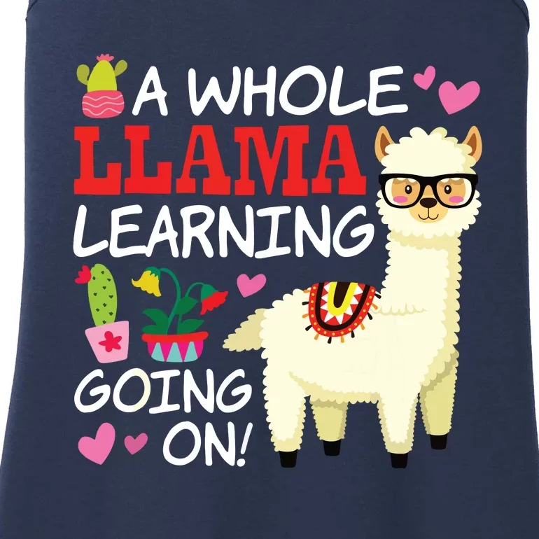 Llama Learning Teachers Students Alpaca Lovers Gift Ladies Essential Tank