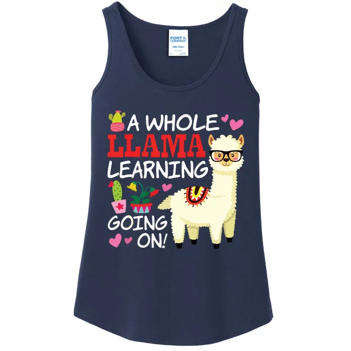 Llama Learning Teachers Students Alpaca Lovers Gift Ladies Essential Tank