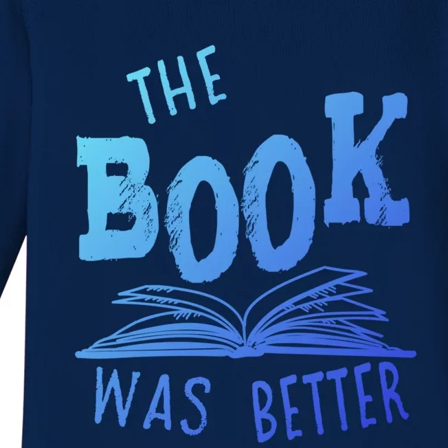 Librarian Library The Book Was Better Bibliophile Gift Baby Long Sleeve Bodysuit