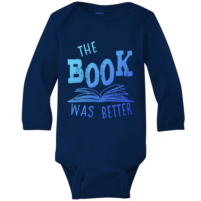 Librarian Library The Book Was Better Bibliophile Gift Baby Long Sleeve Bodysuit