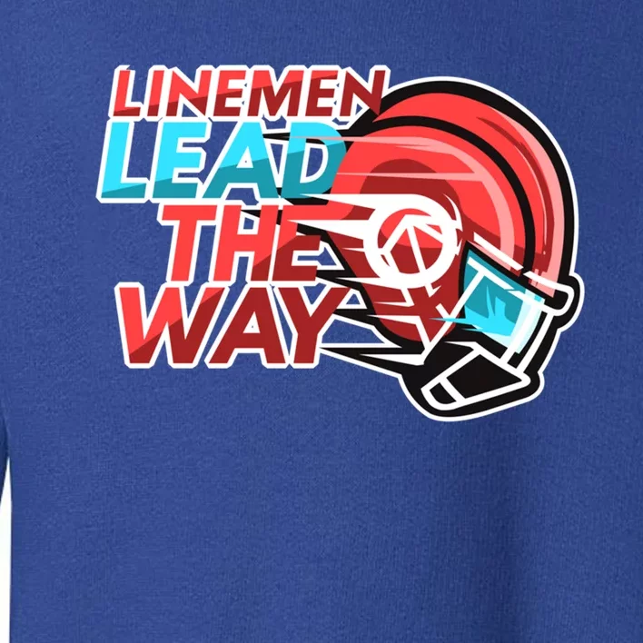 Line Lead The Way N American Football Line Funny Gift Toddler Sweatshirt