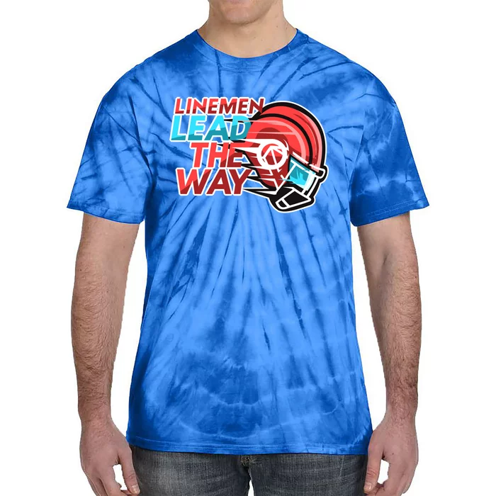 Line Lead The Way N American Football Line Funny Gift Tie-Dye T-Shirt