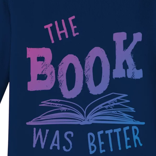 Librarian Library The Book Was Better Bibliophile Gift Baby Long Sleeve Bodysuit