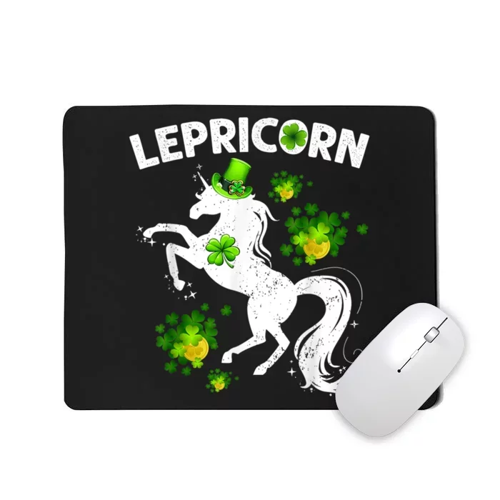 Lepricorn Leprechaun Unicorn St Patrick's Day Shamrock Mousepad