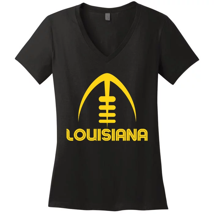 Louisiana La Vintage Design Classic Louisiana Women's V-Neck T-Shirt