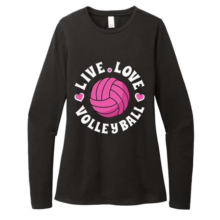 Live Love Volleyball For Women Volleyball Fan Womens CVC Long Sleeve Shirt