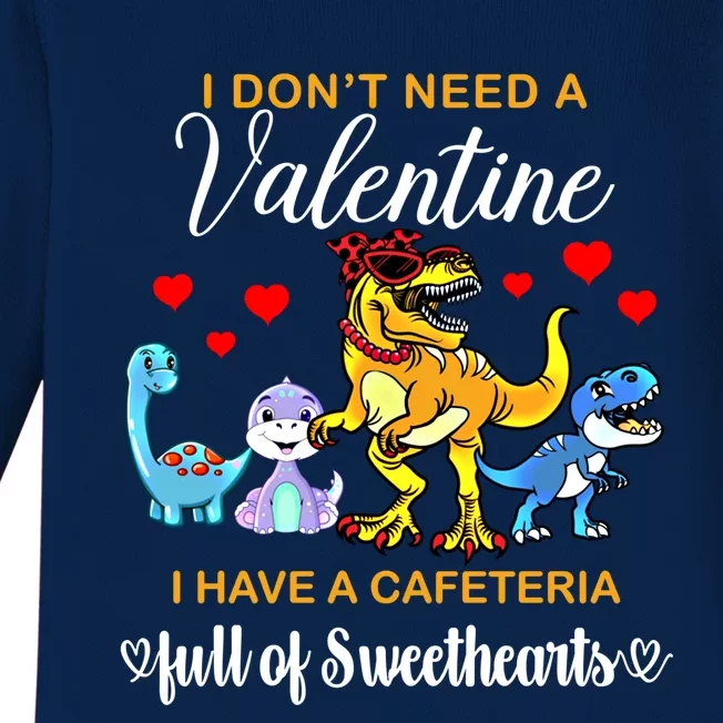 Lunch Lady Valentine I Have A Cafeteria Full Of Sweethearts Gift Baby Long Sleeve Bodysuit