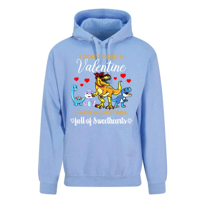 Lunch Lady Valentine I Have A Cafeteria Full Of Sweethearts Gift Unisex Surf Hoodie