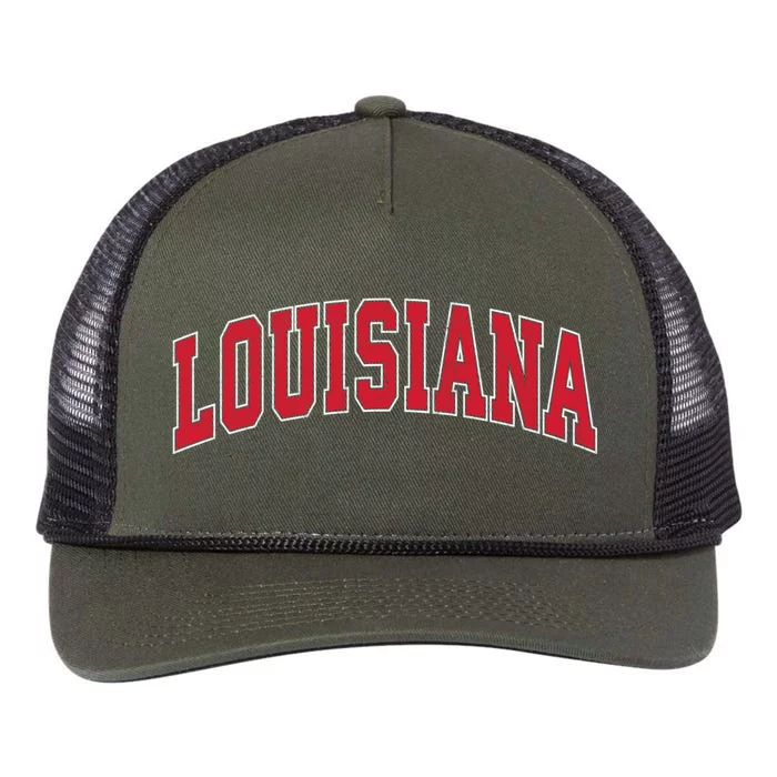 Louisiana La Vintage Athletic Sports Retro Rope Trucker Hat Cap