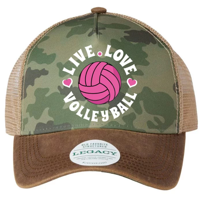 Live Love Volleyball Volleyball Fan Legacy Tie Dye Trucker Hat