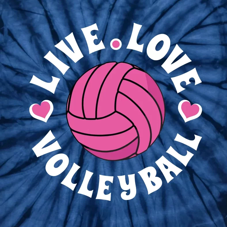 Live Love Volleyball Volleyball Fan Tie-Dye T-Shirt