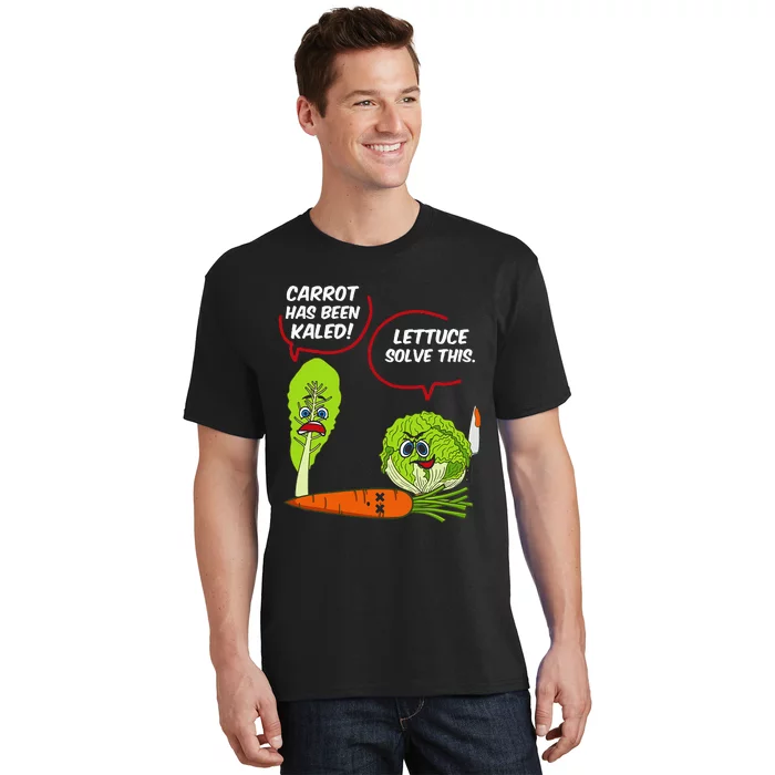 Letttuce Leaf Vegetable Funny Joke Vegetarian Vegan T-Shirt