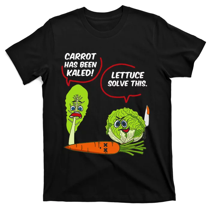 Letttuce Leaf Vegetable Funny Joke Vegetarian Vegan T-Shirt