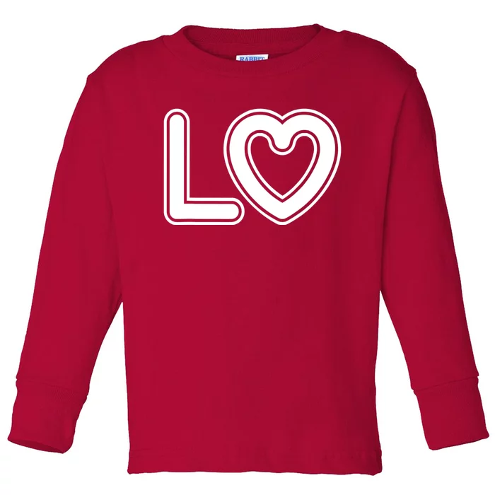 LO Love Valentine's Day Couple Matching Wife & Husband Toddler Long Sleeve Shirt