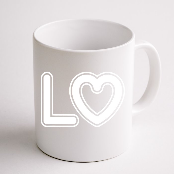 LO Love Valentine's Day Couple Matching Wife & Husband Front & Back Coffee Mug