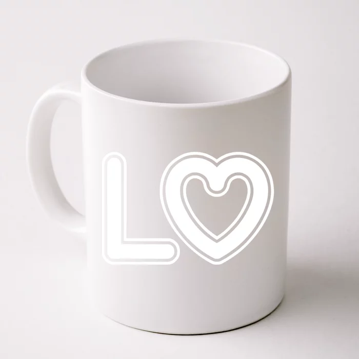 LO Love Valentine's Day Couple Matching Wife & Husband Front & Back Coffee Mug