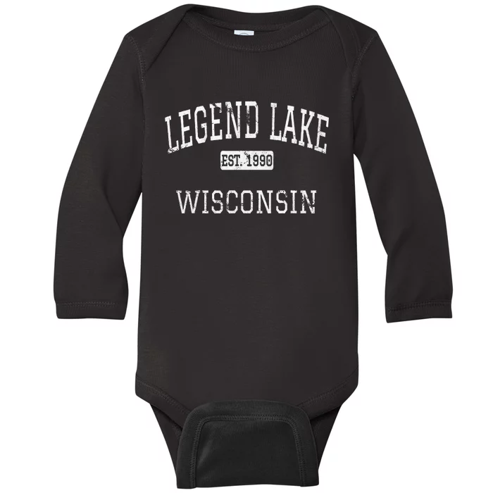 Legend Lake Wisconsin Wi Vintage Baby Long Sleeve Bodysuit