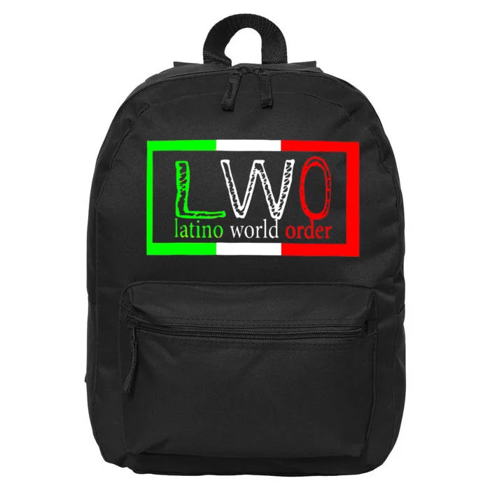 LWO Latin World Order Men Women Funny Latina Gift 16 in Basic Backpack