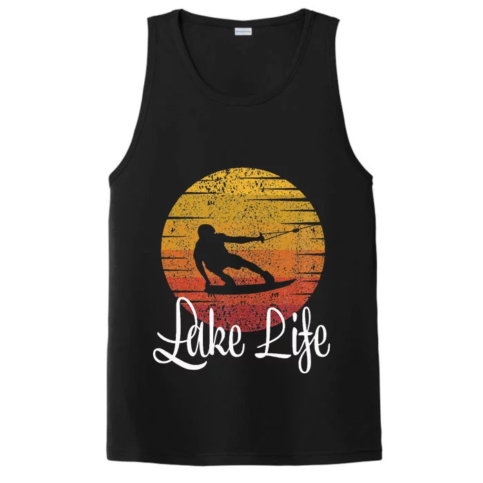 Lake Life Wakeboard Gift Wakeboarding Wakeboarder Performance Tank