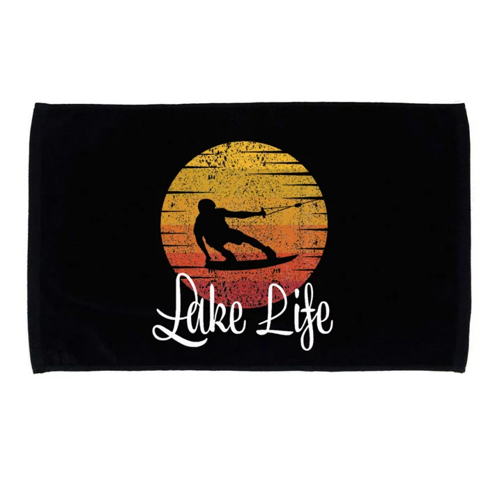 Lake Life Wakeboard Gift Wakeboarding Wakeboarder Microfiber Hand Towel