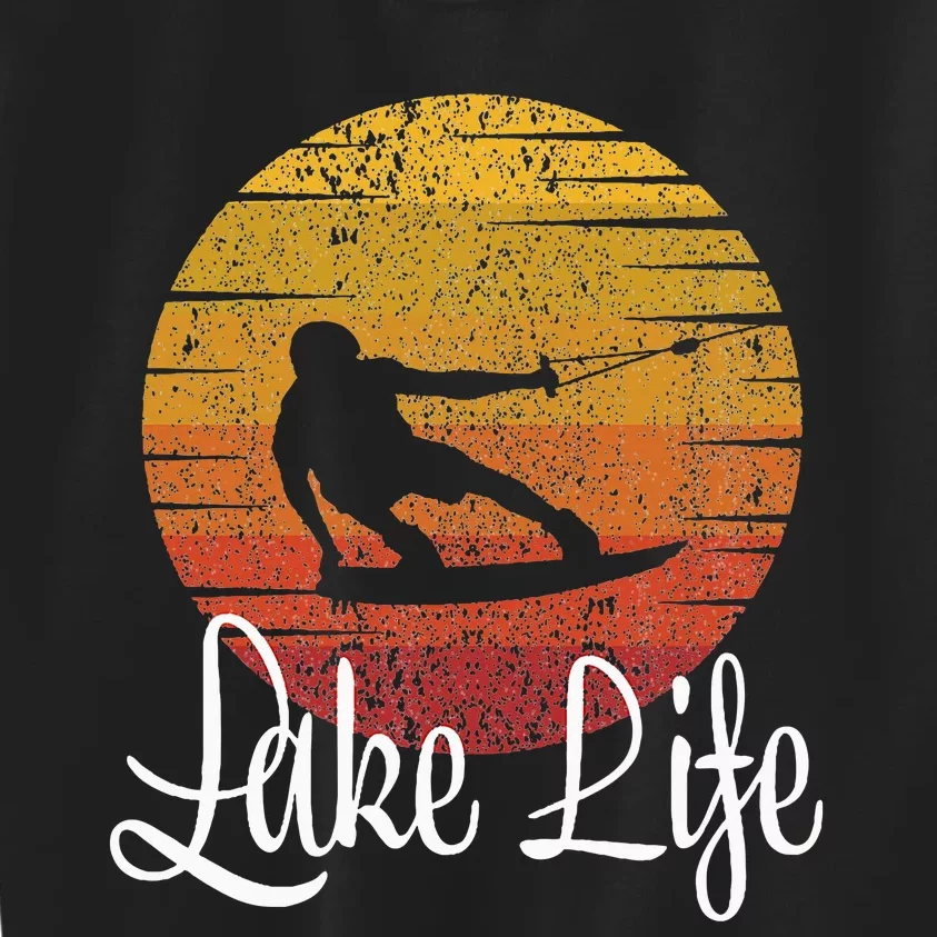 Lake Life Wakeboard Gift Wakeboarding Wakeboarder Kids Sweatshirt