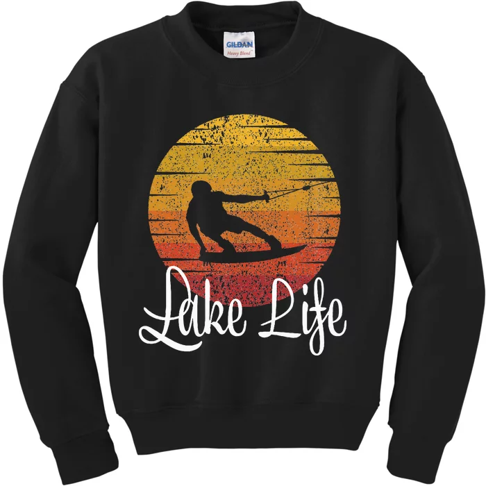 Lake Life Wakeboard Gift Wakeboarding Wakeboarder Kids Sweatshirt