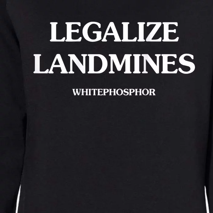 Legalize Landmines Whitephosphor Womens California Wash Sweatshirt