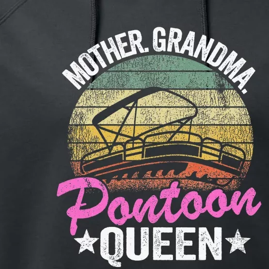 Lake Life Women Mom Mother Grandma Pontoon Performance Fleece Hoodie