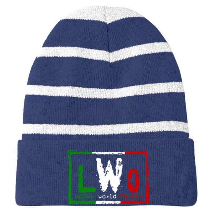 LWO Latino World Order Striped Beanie with Solid Band