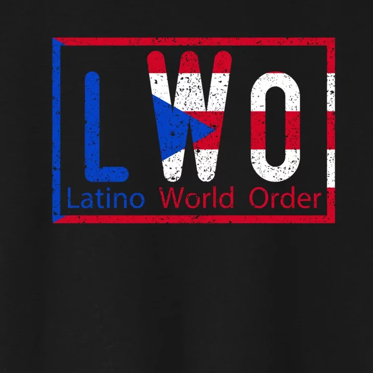 LWO Latino World Order Puerto Rico Women's Crop Top Tee