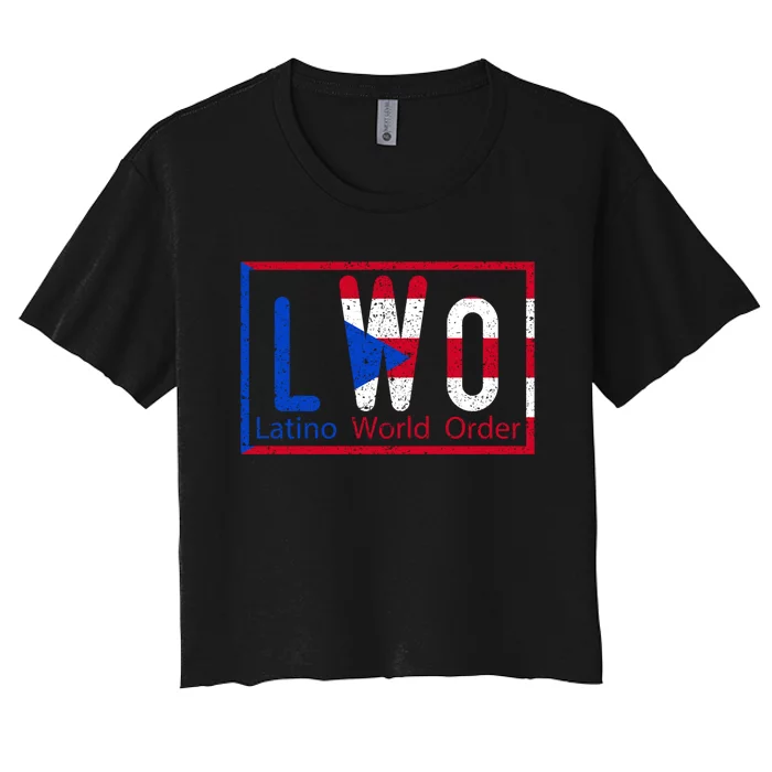 LWO Latino World Order Puerto Rico Women's Crop Top Tee