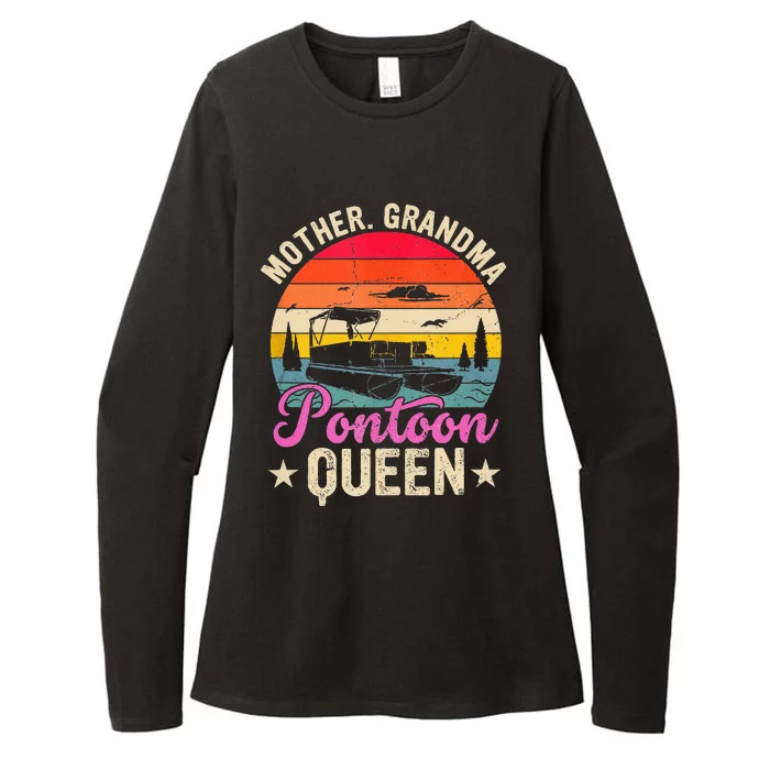 Lake Life Women Mom Mother Grandma Pontoon Queen Womens CVC Long Sleeve Shirt