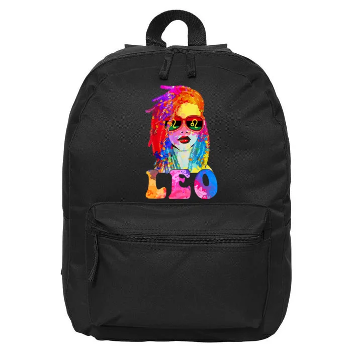 Leo LocD Woman Black Queen Art Zodiac Birthday 16 in Basic Backpack