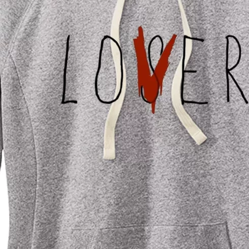 Loser Lover White Design Women's Fleece Hoodie