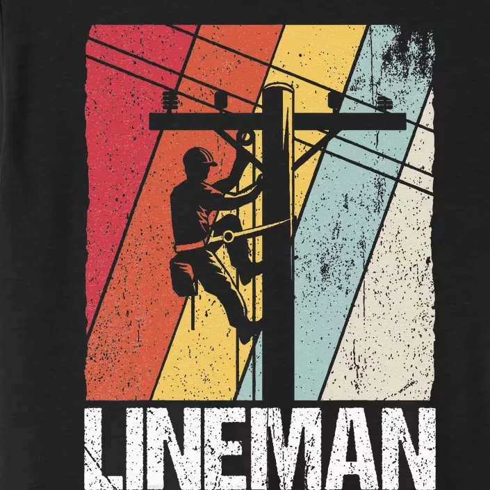 Lineman Line Worker Utility Pole Lineman Gift ChromaSoft Performance T-Shirt