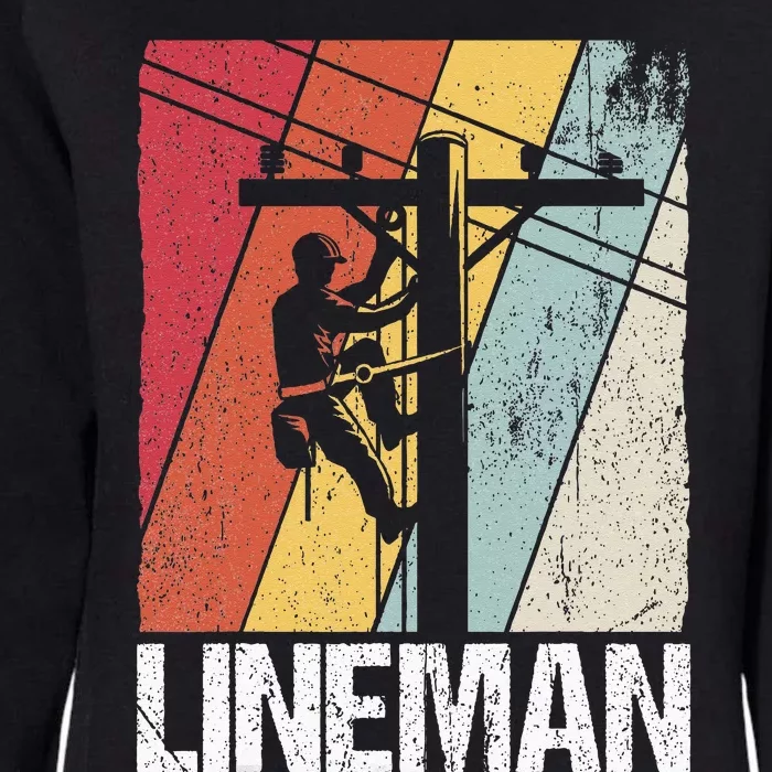 Lineman Line Worker Utility Pole Lineman Gift Womens California Wash Sweatshirt