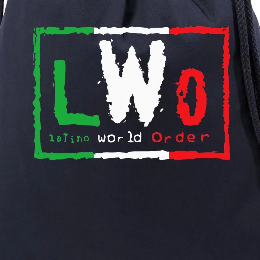 Lwo Latin World Order Drawstring Bag