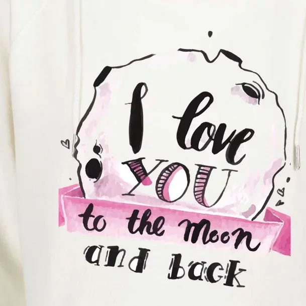 L Love Yoy To The Moon And Back Funny Memories Relationship Gift Womens Funnel Neck Pullover Hood