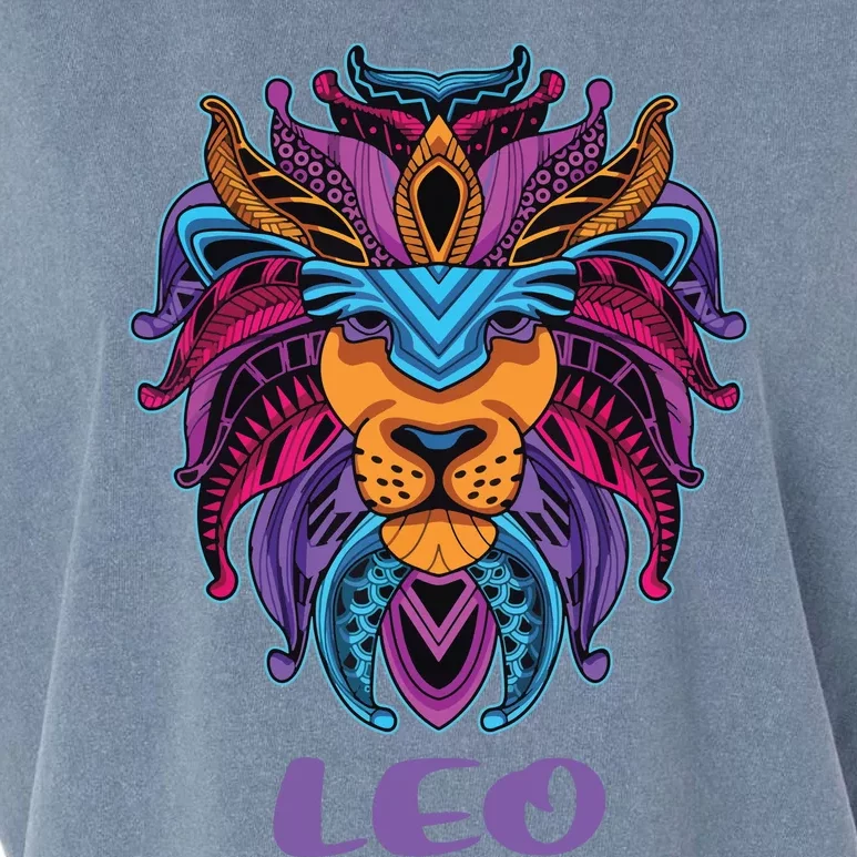 Leo Lion Zodiac Symbol Horoscope Astrology Birthday Gift Garment-Dyed Women's Muscle Tee