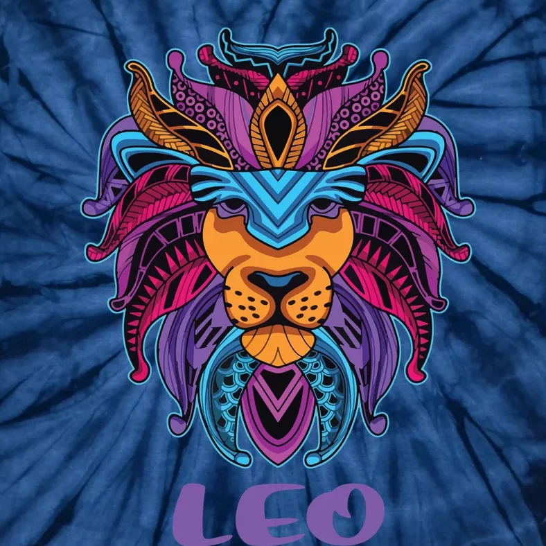 Leo Lion Zodiac Symbol Horoscope Astrology Birthday Gift Tie-Dye T-Shirt