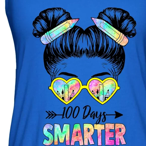 Little Miss 100 Days Smarter 100 Days Of School Teacher Gift Ladies Essential Flowy Tank