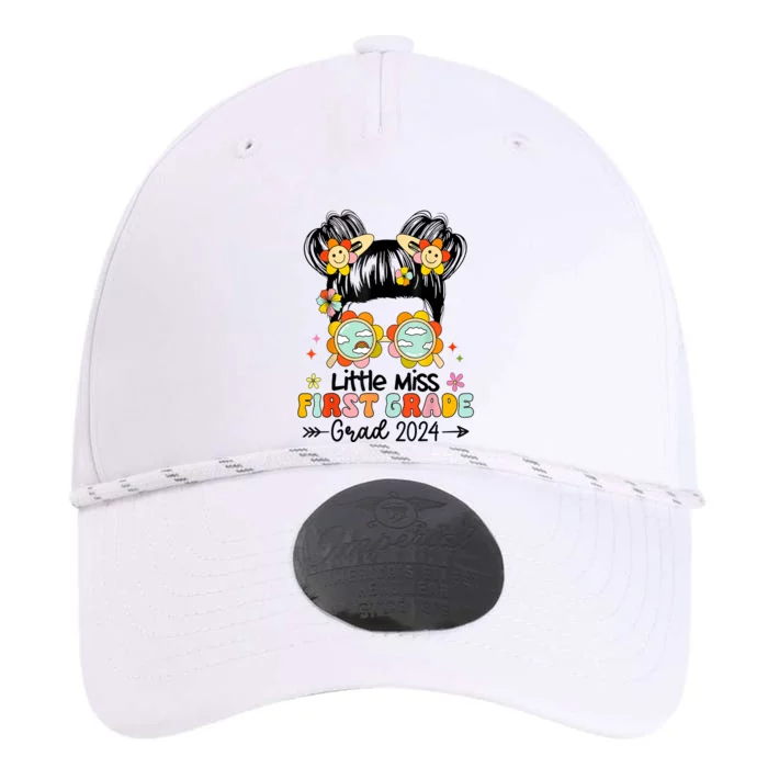 Little Miss 1st First Grade Grad Graduation 2024 Messy Bun Gift Performance The Dyno Cap