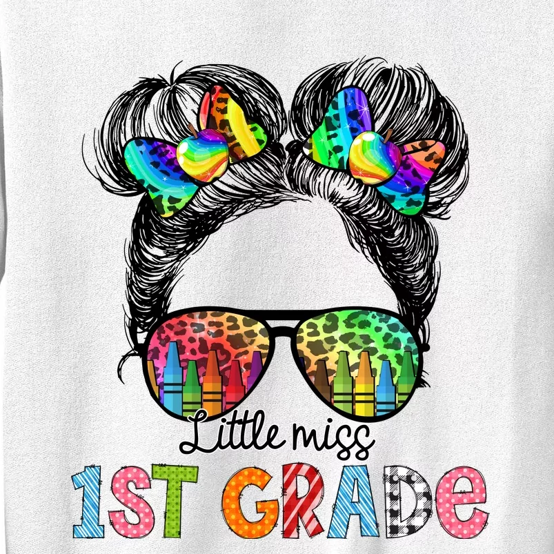 Little Miss 1st Grade Shirt Gift For 1st Grade Cute Girls Back To School Sweatshirt