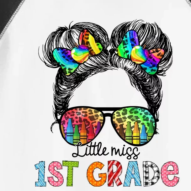 Little Miss 1st Grade Shirt Gift For 1st Grade Cute Girls Back To School Toddler Fine Jersey T-Shirt