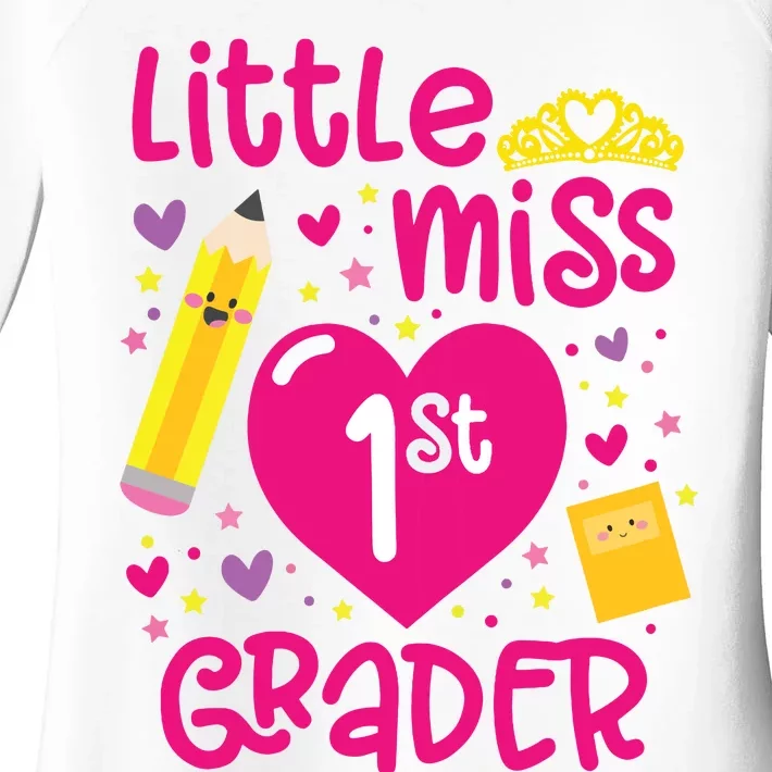 Little Miss 1st Grader 1st Grade Girl First Day Of School Women's Perfect Tri Tunic Long Sleeve Shirt