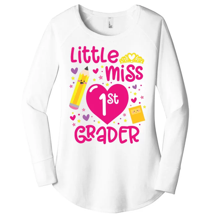 Little Miss 1st Grader 1st Grade Girl First Day Of School Women's Perfect Tri Tunic Long Sleeve Shirt