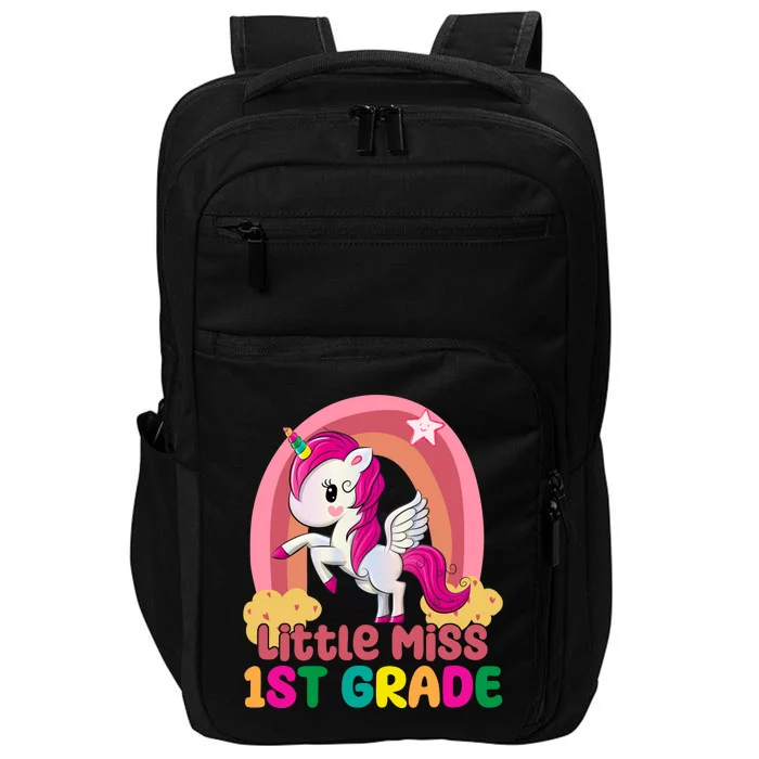 Little Miss 1st Grade Rainbow Unicorn Impact Tech Backpack