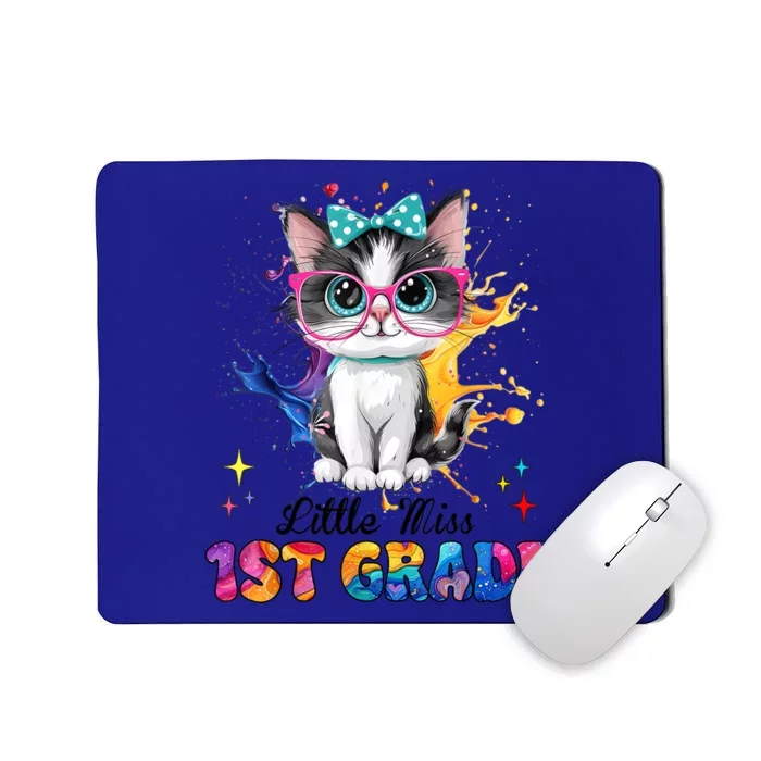 Little Miss 1st Grade Kitten Back To School Cat Mousepad