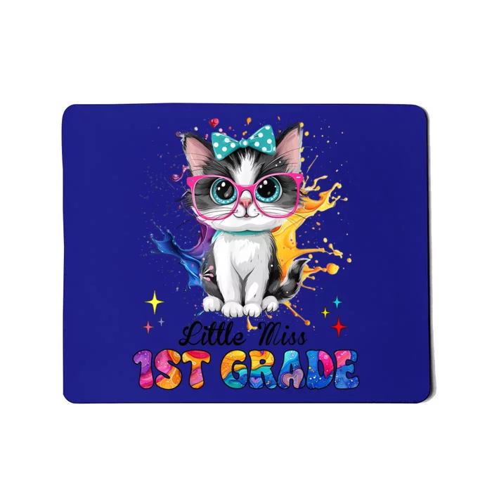 Little Miss 1st Grade Kitten Back To School Cat Mousepad